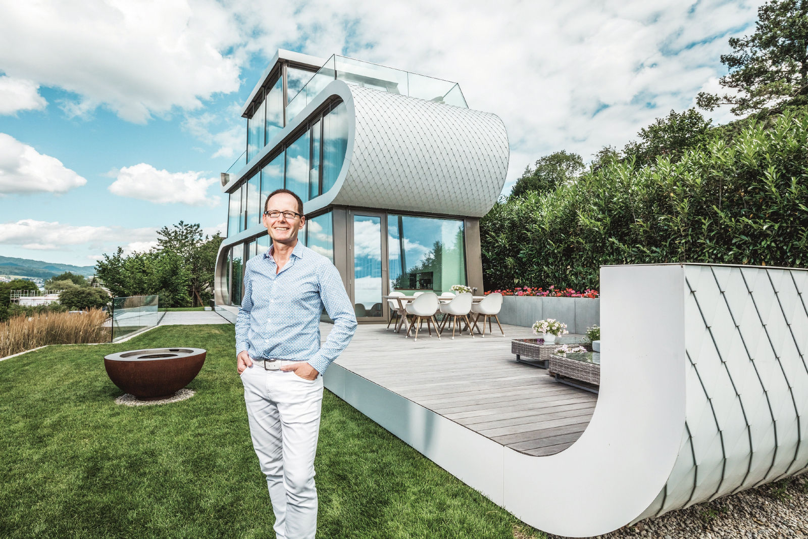 Architekt Stefan Camenzind: «Die Textur, die Verarbeitbarkeit, aber auch das Preis-Leistungs-Verhältnis sind wirklich gut. Und die Dimensionalität ist toll.»