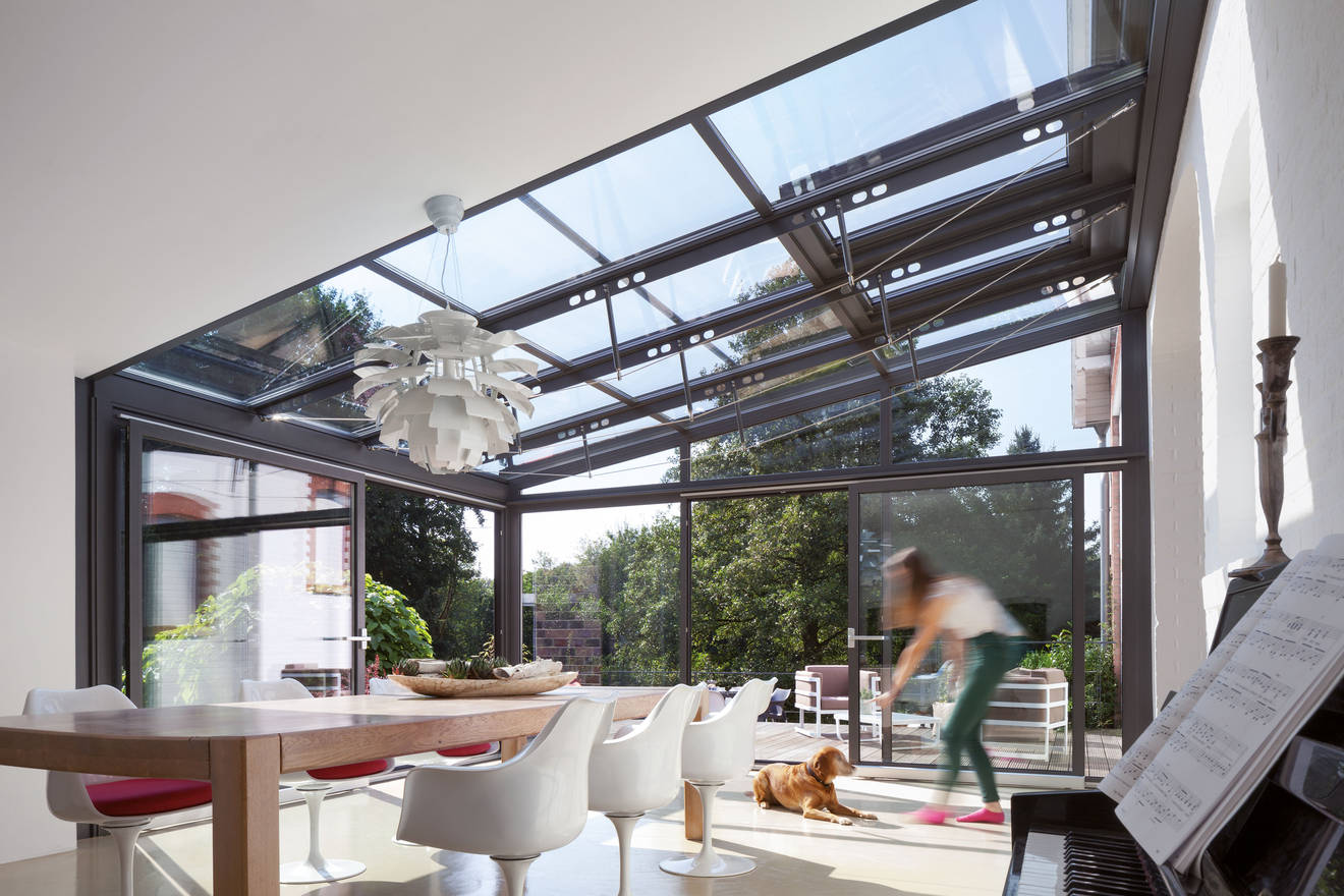 Glaselemente für den Wintergarten Das Einfamilienhaus