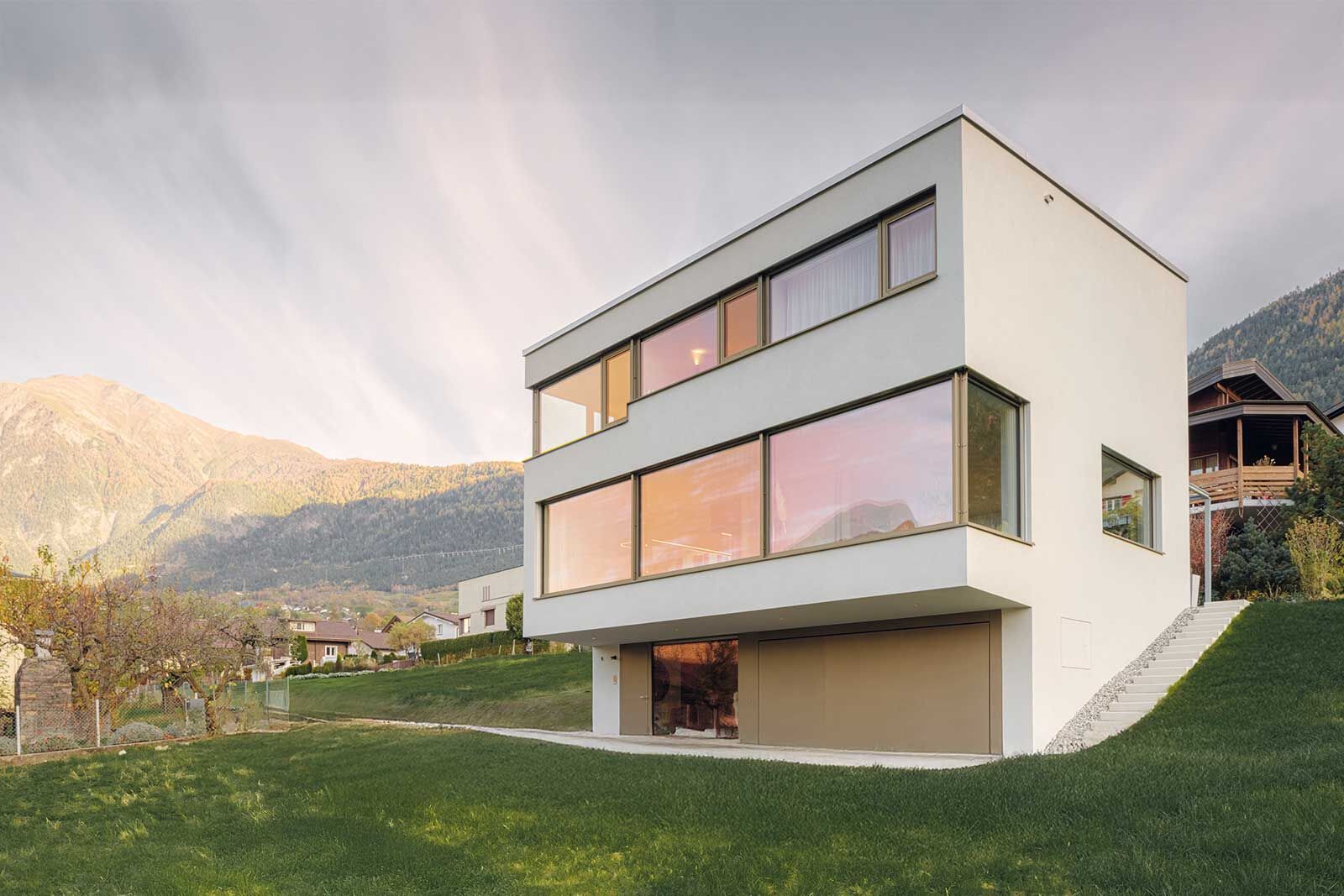 Die spektakuläre Aussicht auf Brig und die Berge war im ganzen Bauprozess zentral.