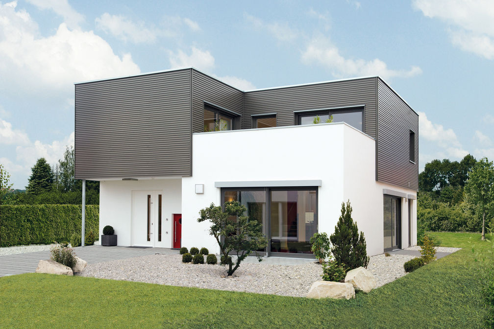 Das Schweizer Musterhaus «Cubico» in der Home Expo in Suhr/AG.