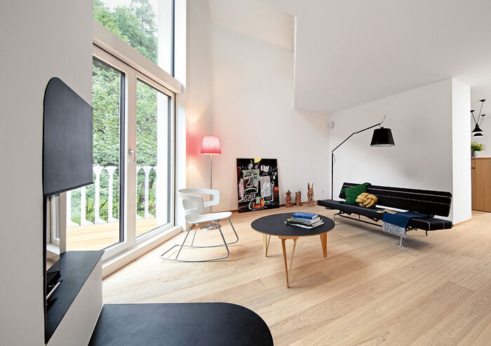 Wohnzimmer Holzbau Baufritz AG