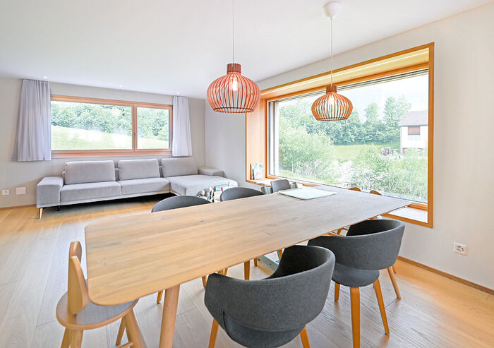 Wohnzimmer Holzhaus Kobelthaus, Kobelt AG