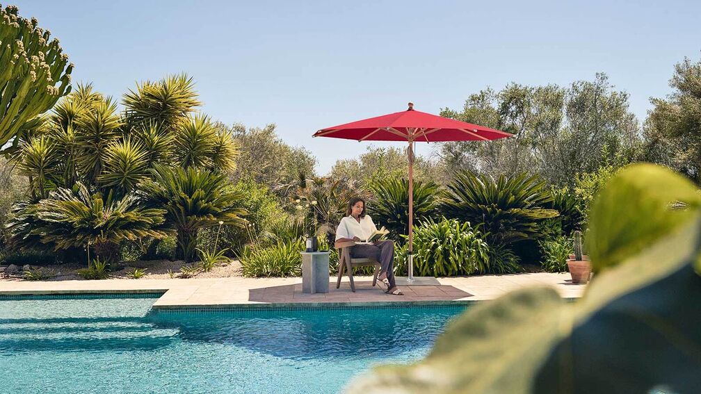 Wohnraum mit Weitblick und Schattenspender