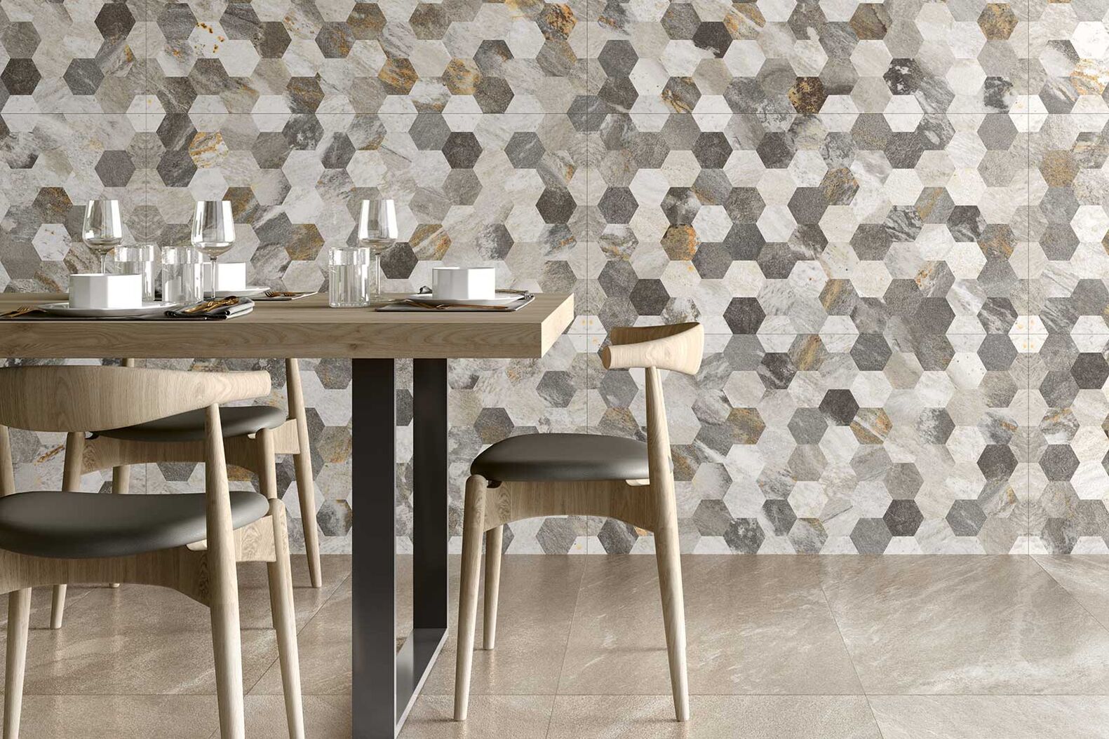 Inspiriert von Gesteinen wie dem Quarzit aus den italienischen Voralpen überzeugt die Keramikserie «Noblesse Elara» für Wand und Boden mit naturnaher Optik und aussergewöhnlichen Farbgebungen. www.hgc.ch
