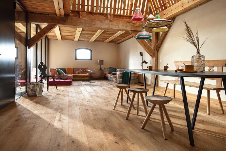 Landhausdiele Almfeuer. über: Tomwood AG