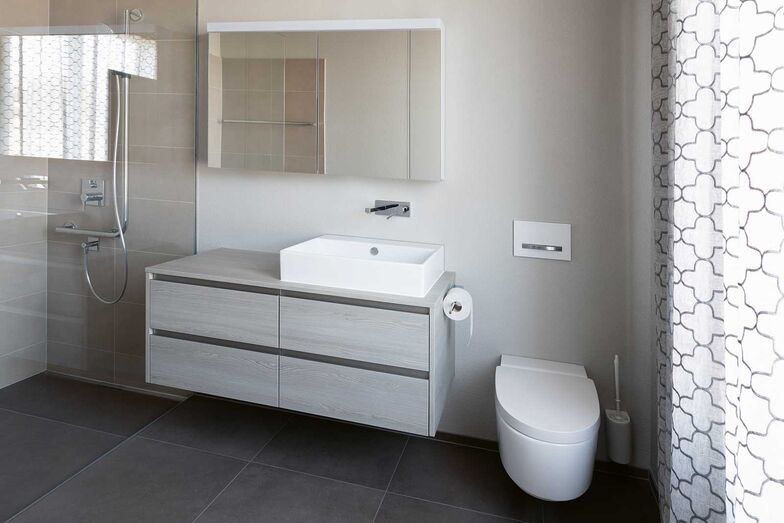 Bodenplatte 30x60 Feinsteinzeug P570.31402, Farbe moka naturale squadrato. SABAG AG